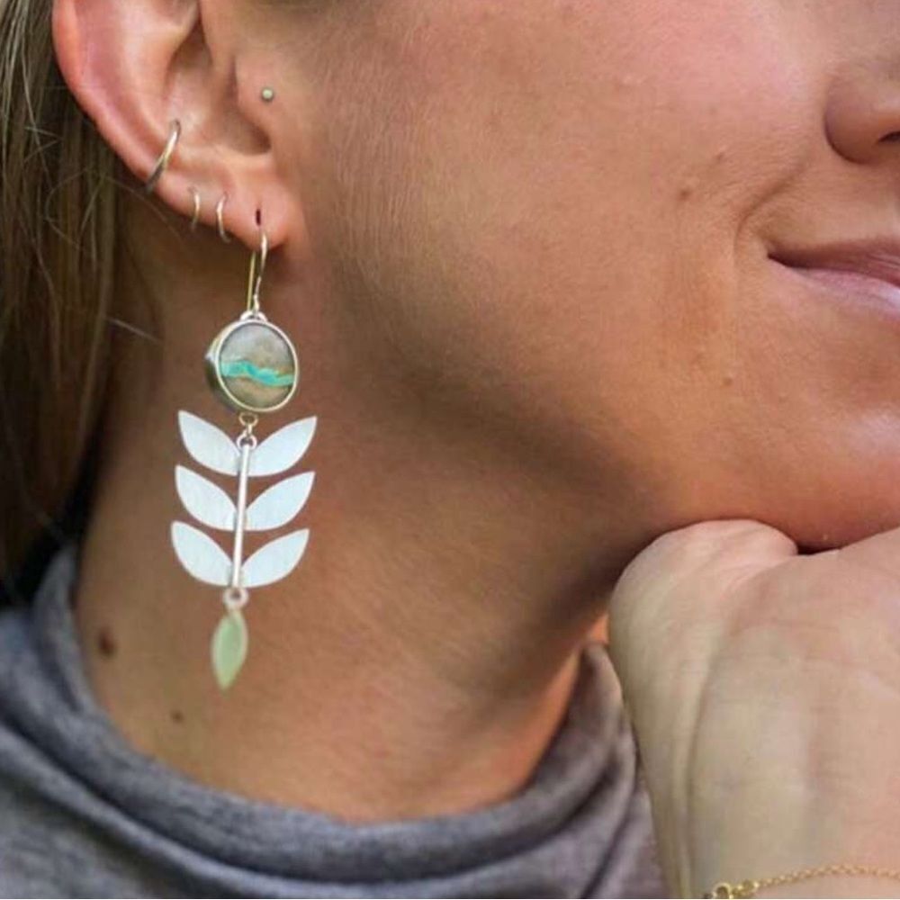 Leaf Drop Earrings N1315